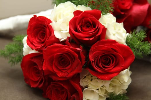 Red Roses Bouquet for a wedding