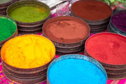 Peruvian Powdered Dyes on display