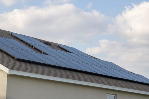 Solar Panels Installed on a family home