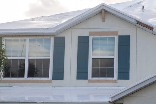 House tarped after Hurricane Ian