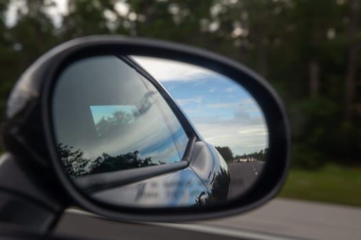 Objects may be closer than appeared mirror view