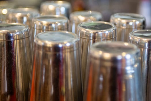 Group of Bar Mixers on a shelf