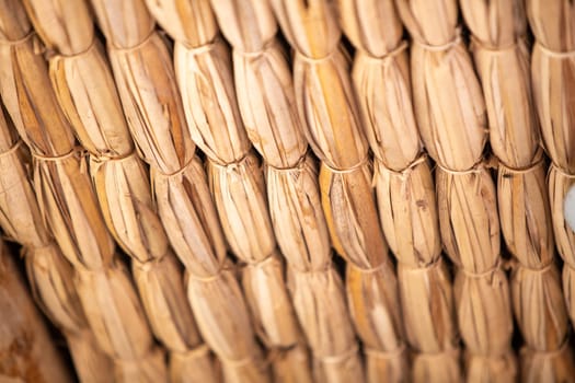 Peruvian Straw Ceiling lined up