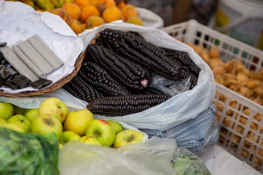 Bag of Black Corn at the market