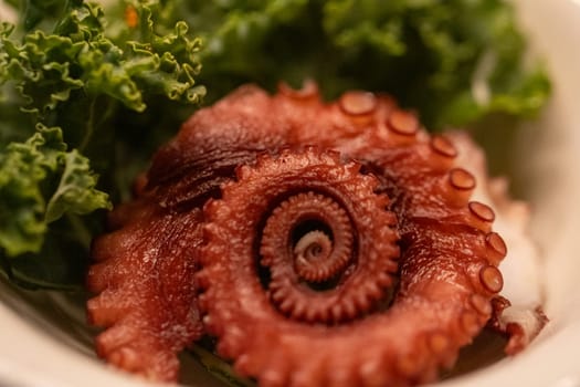Octopus Sashimi Served in a ramekin