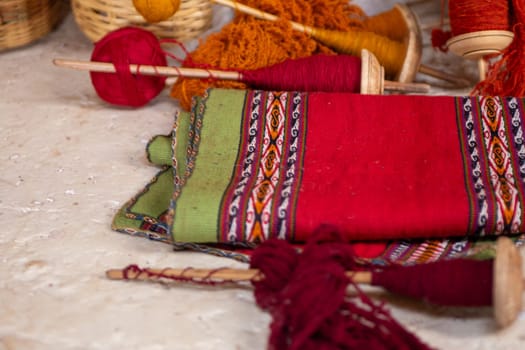 Peruvian Cloth table runner made as a souvenir