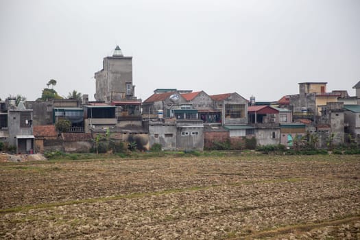 Typical Vietnamese Housing in a Neighborhood