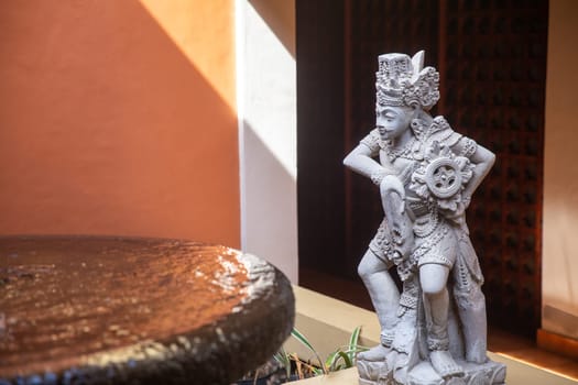A detailed Balinese statue as decoration for greetings