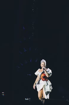 February 24th, 2024. Melbourne, VIC, Australia. Three-time Grammy Award-winning singer, performer, and international pop icon, PINK with The TRUSTFALL Summer CarnivalTour.