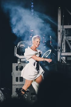 February 24th, 2024. Melbourne, VIC, Australia. Three-time Grammy Award-winning singer, performer, and international pop icon, PINK with The TRUSTFALL Summer CarnivalTour.