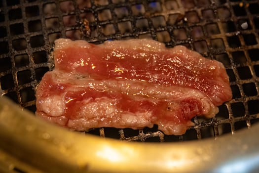 Pork Belly on the Grill at a Japanese BBQ Place