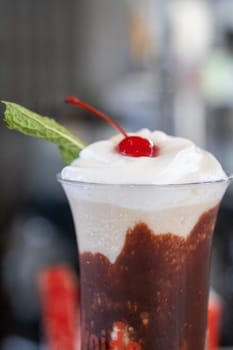 Top of a mudslide with a cherry