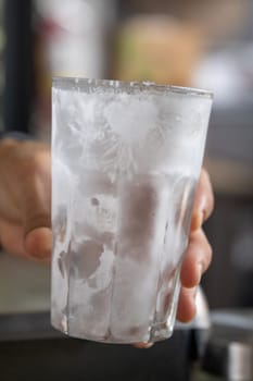Mysterious Frozen heart on glass to be filled