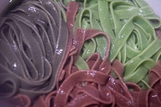 Trio of Pastas just boiled