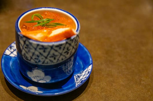 Chawanmushi with Ikura also known as Salmon Fish Eggs