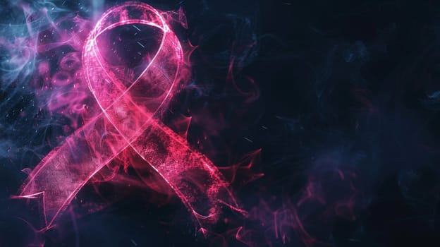 Pink Ribbon Symbol of Hope and Support for Breast Cancer Awareness