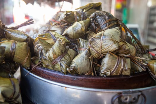 Stuffed steamed snacks freshly made