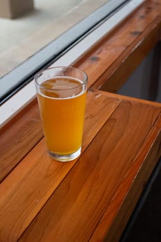 Lonely Wheat Beer on a bar top