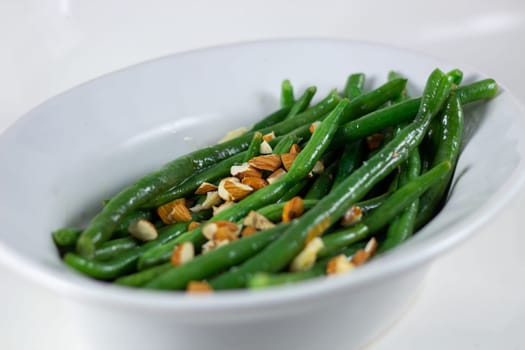 Green Bean Almandine ready to serve