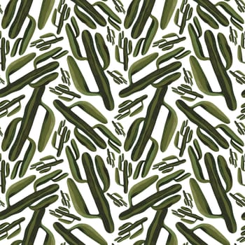 Cacti. Seamless watercolor pattern for wrapping paper, wallpaper and textiles