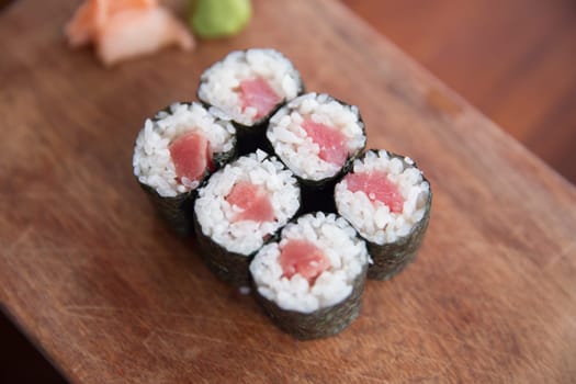 Japanese Tuna Roll ready to be served