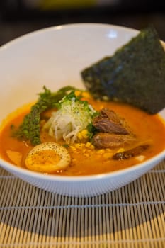 Japanese Spicy Pork Flavored Ramen served