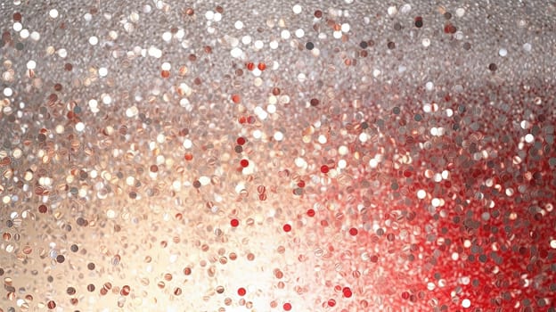 Abstract shiny background with red glitter. Scattered confetti sparkles with red color. Generated AI