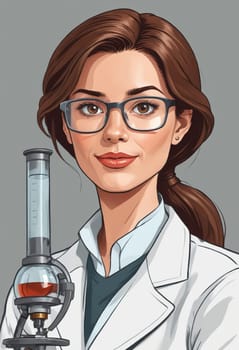 Defining professionalism, this digital portrait highlights textured brown hair and realistic fabric details on workwear.
