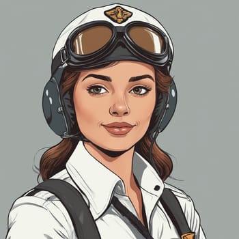 Evoking the bold spirit of classic aviation, a pilot adorns period-specific flying gear.