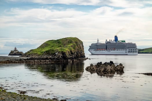 KILLYBEGS, IRELAND - MAY 16 2023: The Arcadia Star leaving after visiting Killybegs.