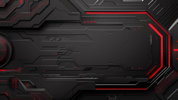 A futuristic black and red background with a glowing light