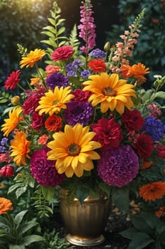 Embrace the summer warmth with this bouquet of sunflowers and lavenders, a perfect embodiment of joy and elegance.