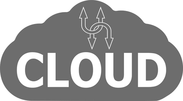 logo cloud storage data information. vector logo cloud data