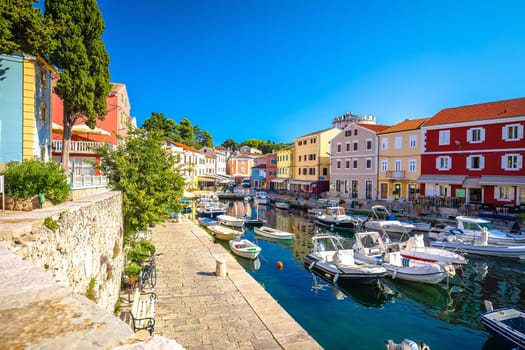 Town of Veli Losinj harbor colorful view, Island of Losinj, archipelago of Croatia