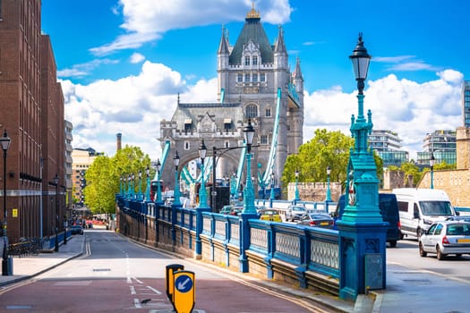 Tower Bridge in London street view, capital of United Kingdom