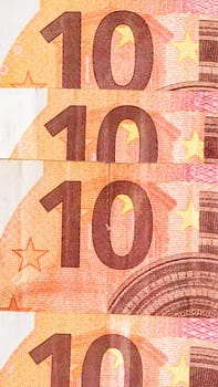 EURO currency. Europe inflation, EUR money. European Union currency