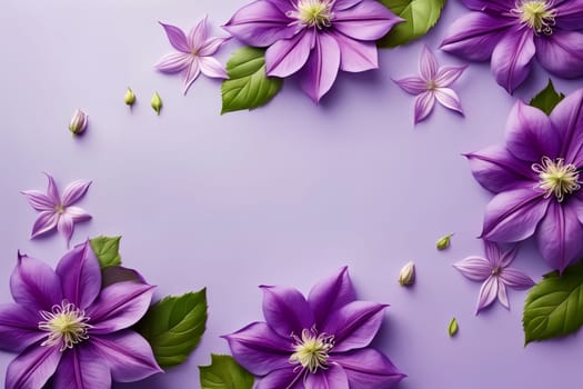 beautiful abstract background with bright flowers. AI generated image.