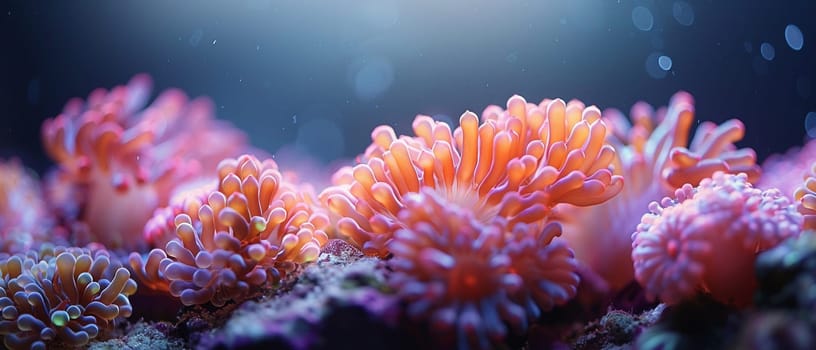 Close-up of vibrant coral under the sea, capturing underwater beauty and biodiversity.