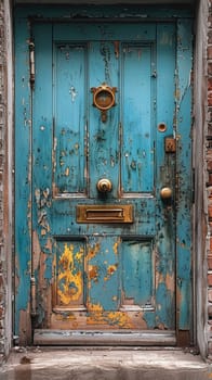 A weathered wooden door in a historic building, evoking stories of the past.