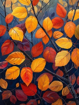 Close-up of colorful autumn foliage, capturing the essence of the season.