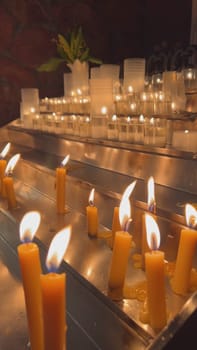 Candles are lit in the Catholic Church