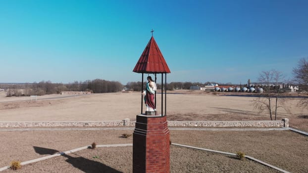 Statue of Jesus near the village of Trokeli in Belarus