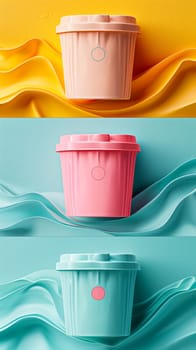 Cosmetic package mockup set. Set of containers for cosmetic products