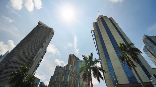 Skyscrapers of Jakarta, the capital of Indonesia, on a sunny day