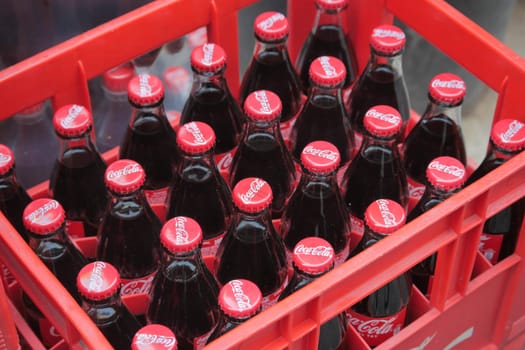 turkey istanbul 16 july 2023. filled Coca-Cola bottles