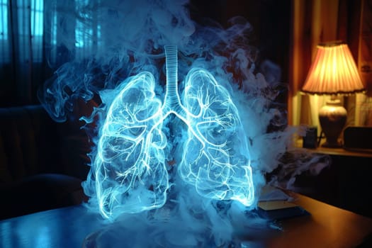 Quit smoking concept. World no tobacco day. lung cancer. Generative AI..