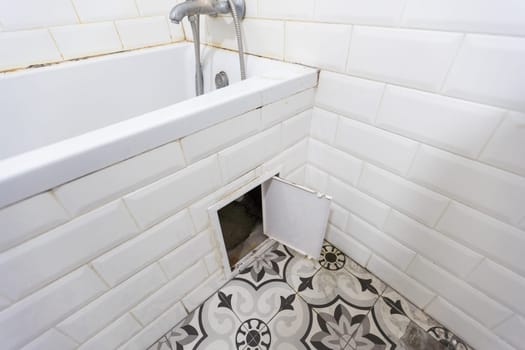 old, broken bathroom in need of renovation. High quality photo