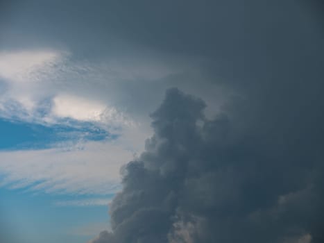 Beautiful various forms clouds in the high sky.