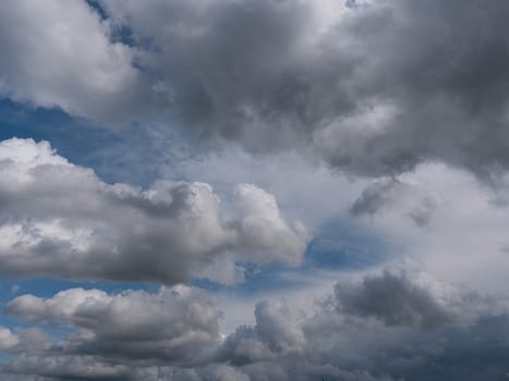 Beautiful various forms clouds in the high sky.