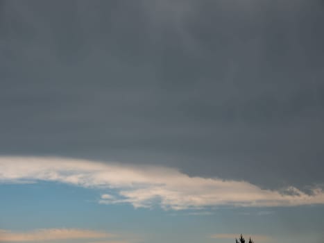 Beautiful various forms clouds in the high sky.
